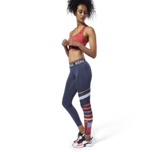 Reebok Meet You There Engineered Tights Damen - Rot - DE 640-IRS